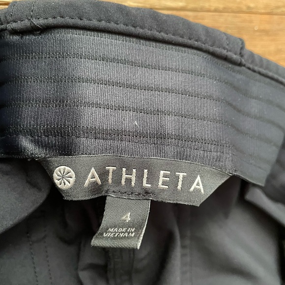 Athleta black lightweight travel pants sz 4 - Picture 2 of 3